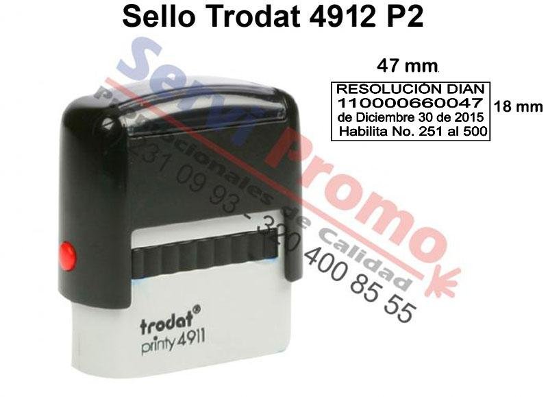 Sello Trodat 4912 P2 Classic 47 x 18 mm